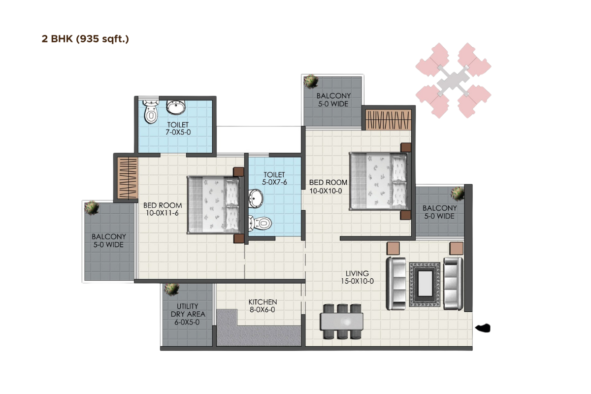 2 BHK Flats in Greater Noida West